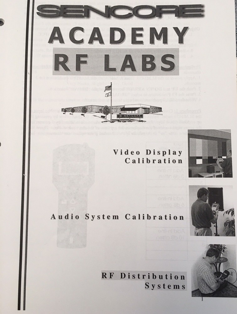 SENCORE Training Academy TS700 Video Audio Satellite RF Complete Training Course
