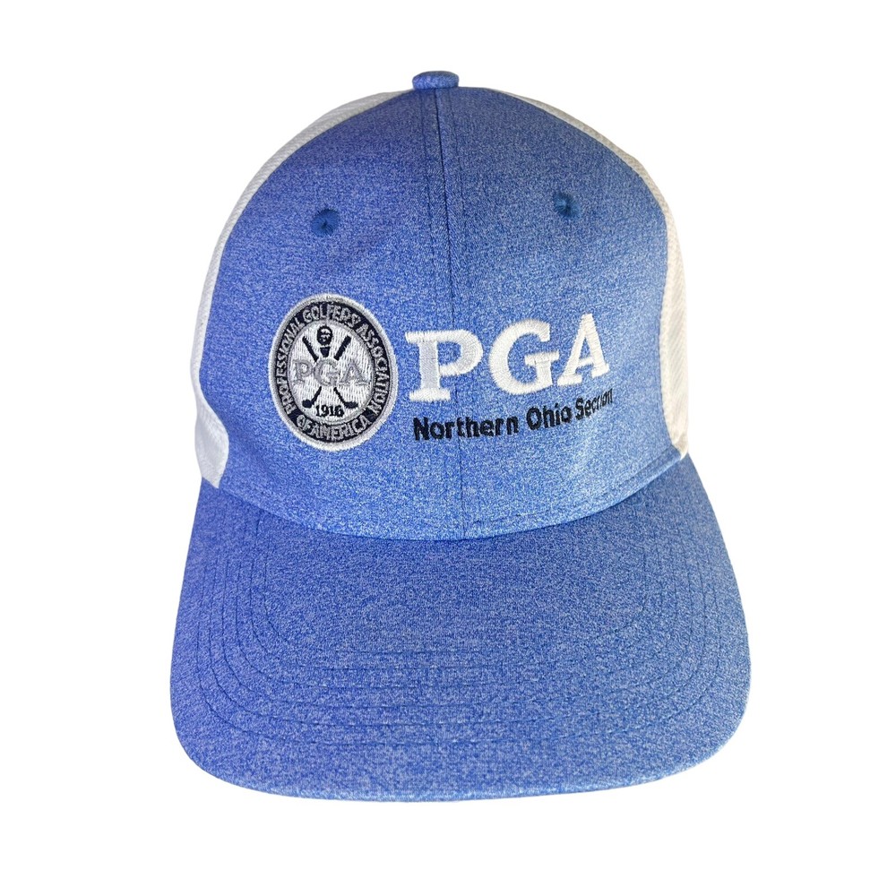 PGA Northern Ohio Section Blue White Golf Adjustable Hat Hook Loop Baseball Cap