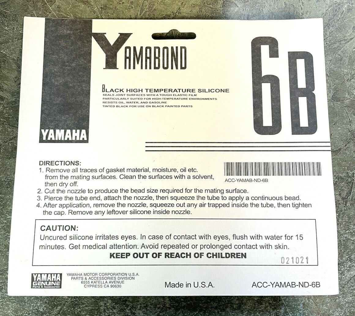 Yamabond 6B Black High Temperature Silicone Yamaha ACC-YAMAB-ND-6B