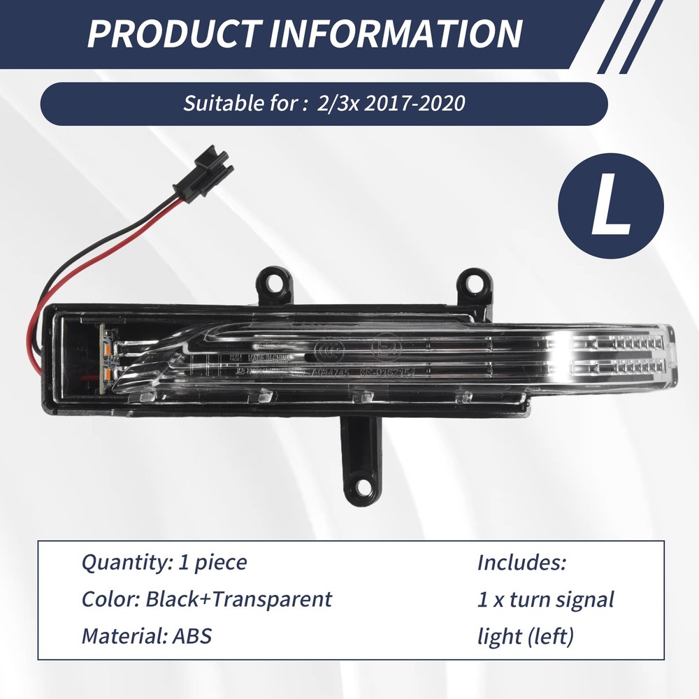 Car Left Rearview Side Turn Indicator Light for 2/3X3580