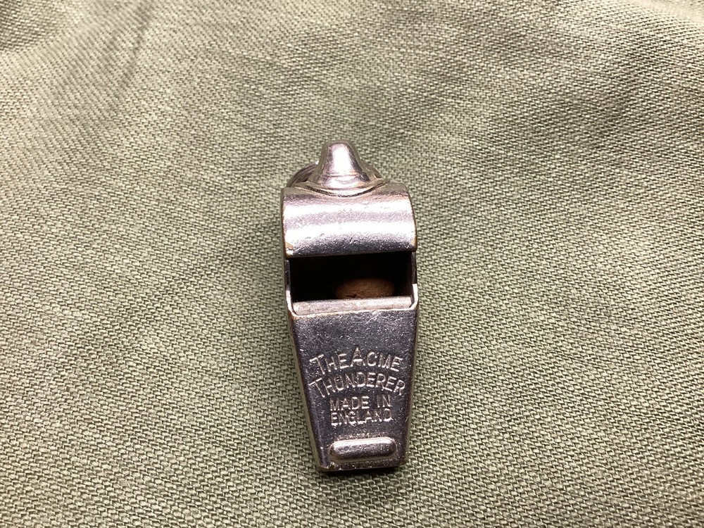 Vintage U.S. Army Solid Brass Whistle + Boy Scouts Whistle & The Acme Thunderer