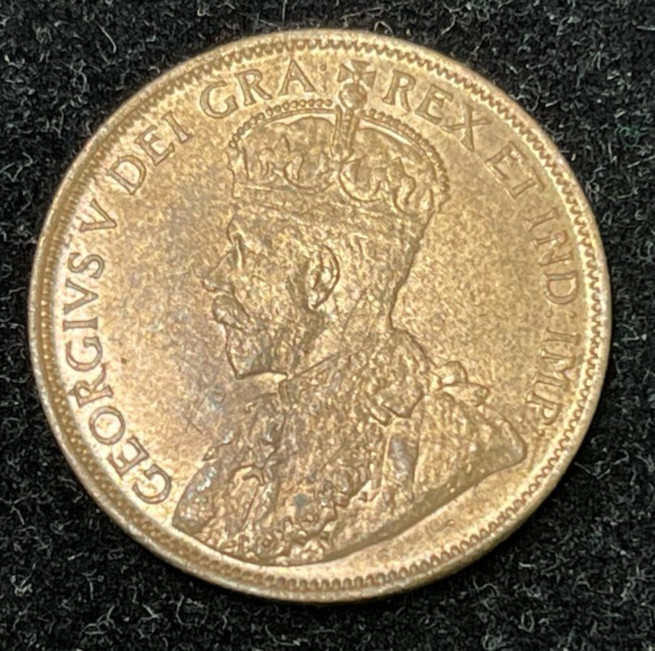 1912 Canada One Large Cent Coin