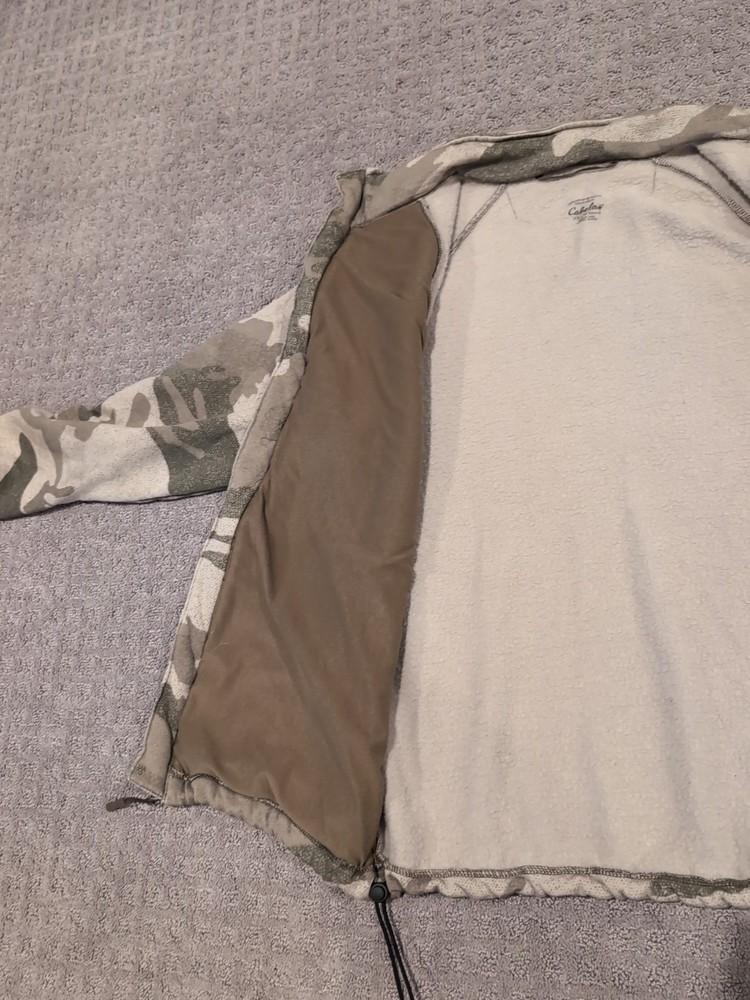 Cabelas Outfitter Camo Merino Wool Jacket Medium Excellent!
