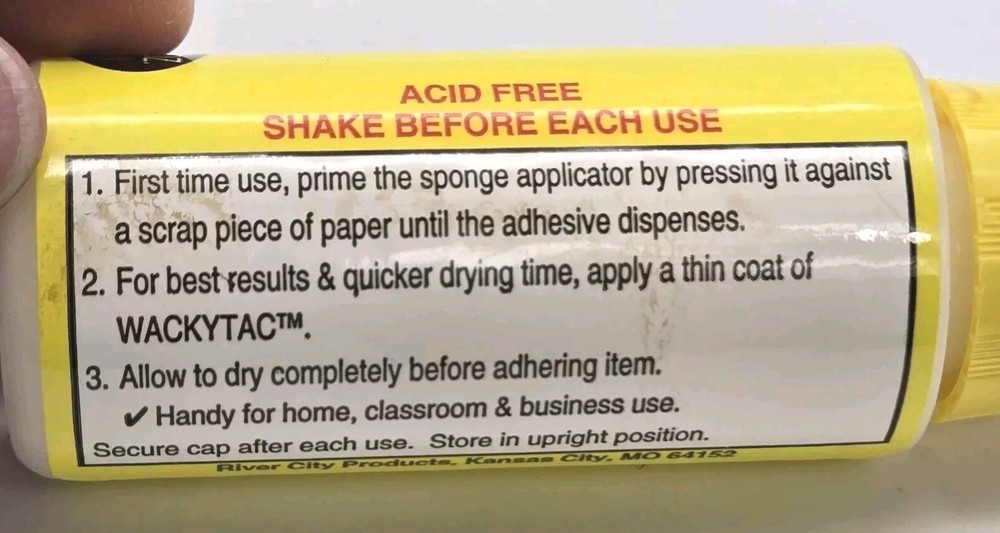 Wacky Tac Repositional Adhesive (2-Pack, 2.0 Oz Bottles) Makes Sticky Notes