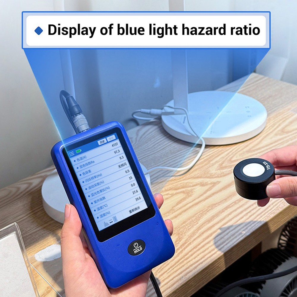 2-Light Spectrum Meter Handheld Spectrometer Illuminance Meter Curve