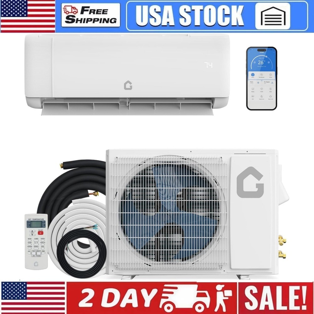 🔵24000 BTU Mini Split Air Conditioner & Heat Pump 19 SEER2 Ductless Mini Split