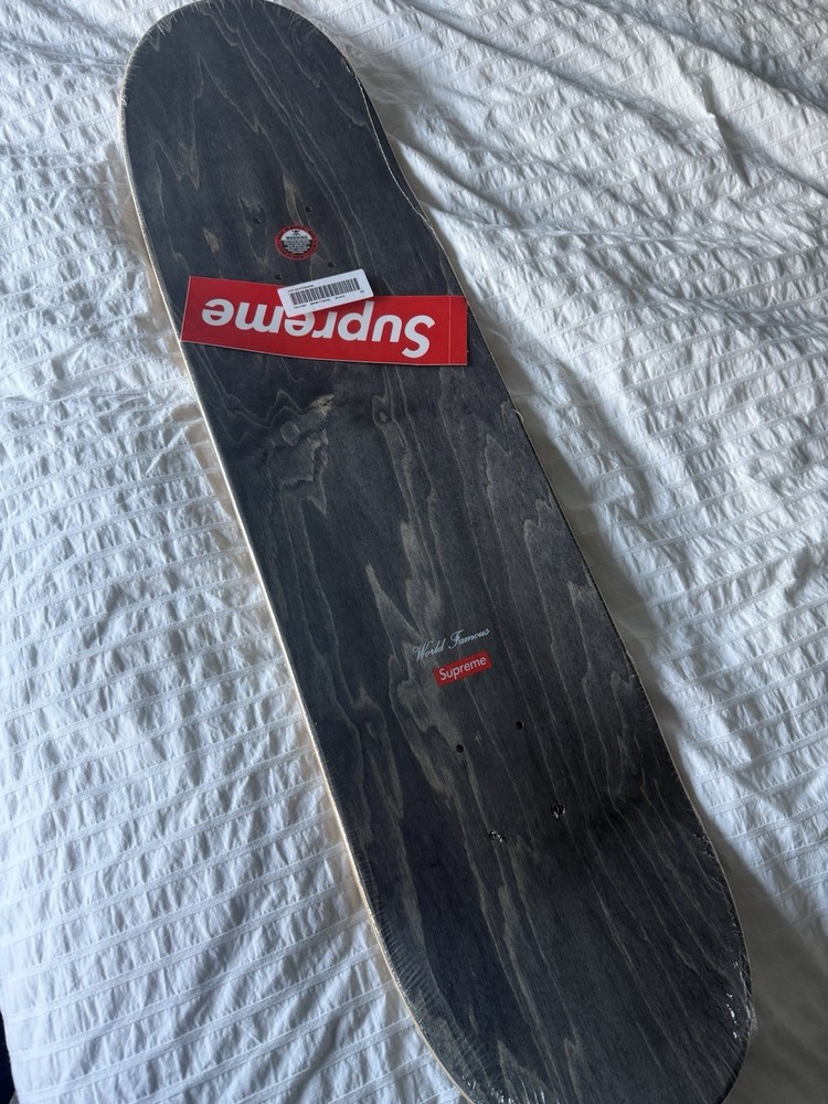 Supreme Skateboard Deck Black Exit Sign Graphic