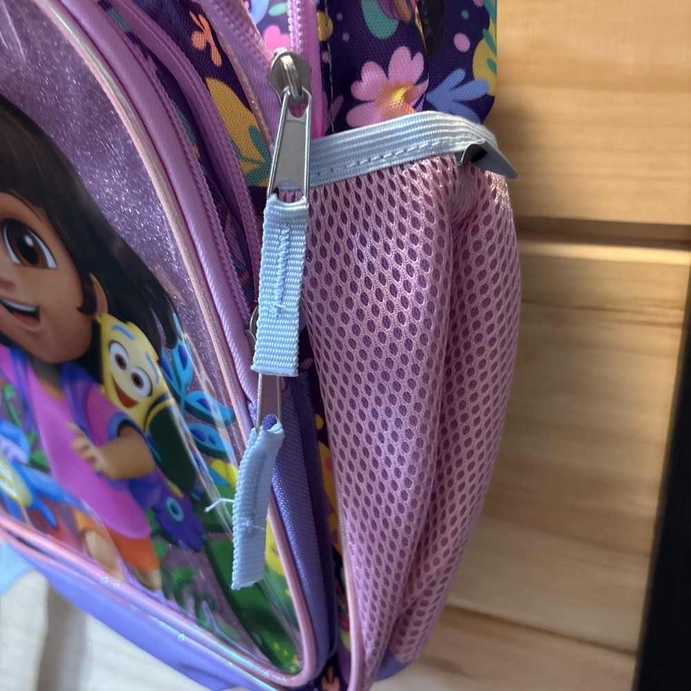Dora Kids' 16" Backpack Purple Boots Map Explorer