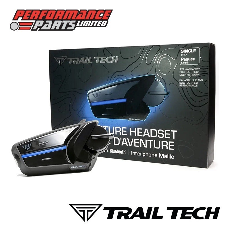 Trail Tech Adventure Headset Single Kit Bluetooth Intercom Phone Music 061-SHS
