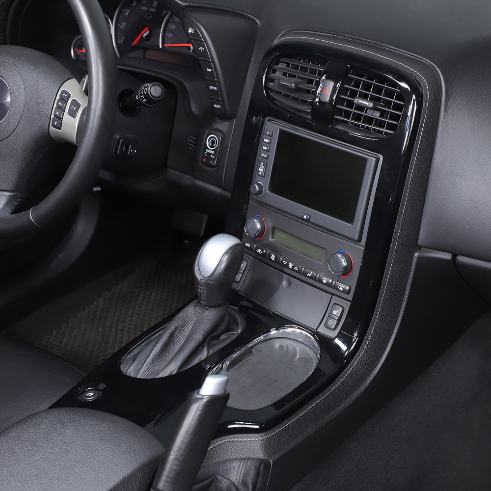 Gloss Black Interior Dash Panel Trim cover Set Fits Corvette C6 2005-2013
