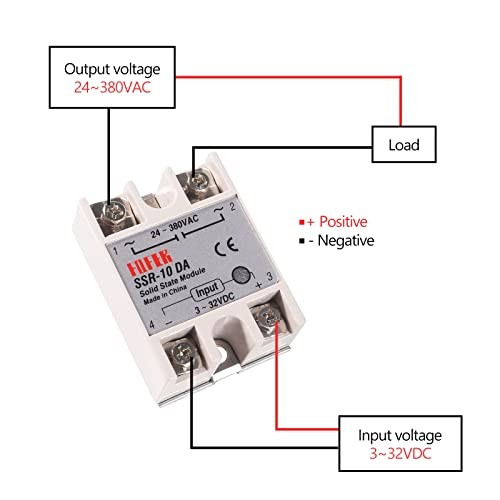 Solid State Relay Single Phase Semi-Conductor Relay Module Input 3pcs SSR-10DA