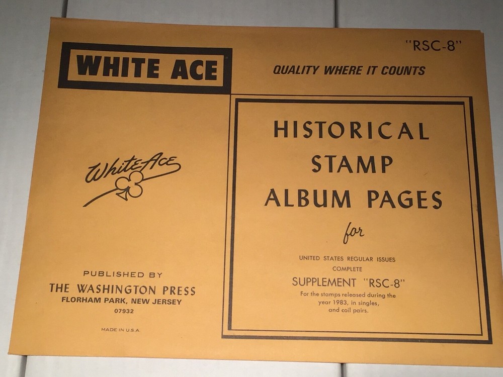 New Package White Ace Pages Regular Issues Complete 1983 RSC-8