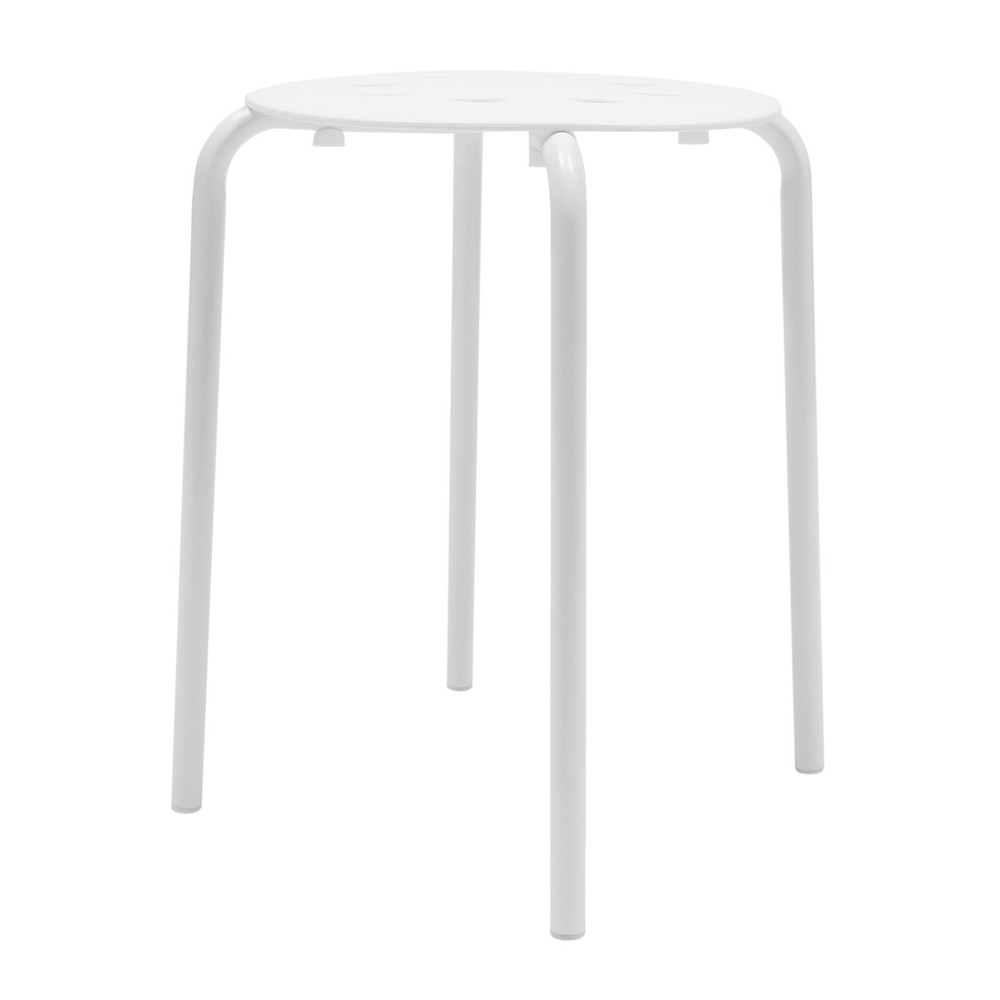 Stack Stools White Chairs for Classroom Students Seats 17.7in Office Home 10PCS
