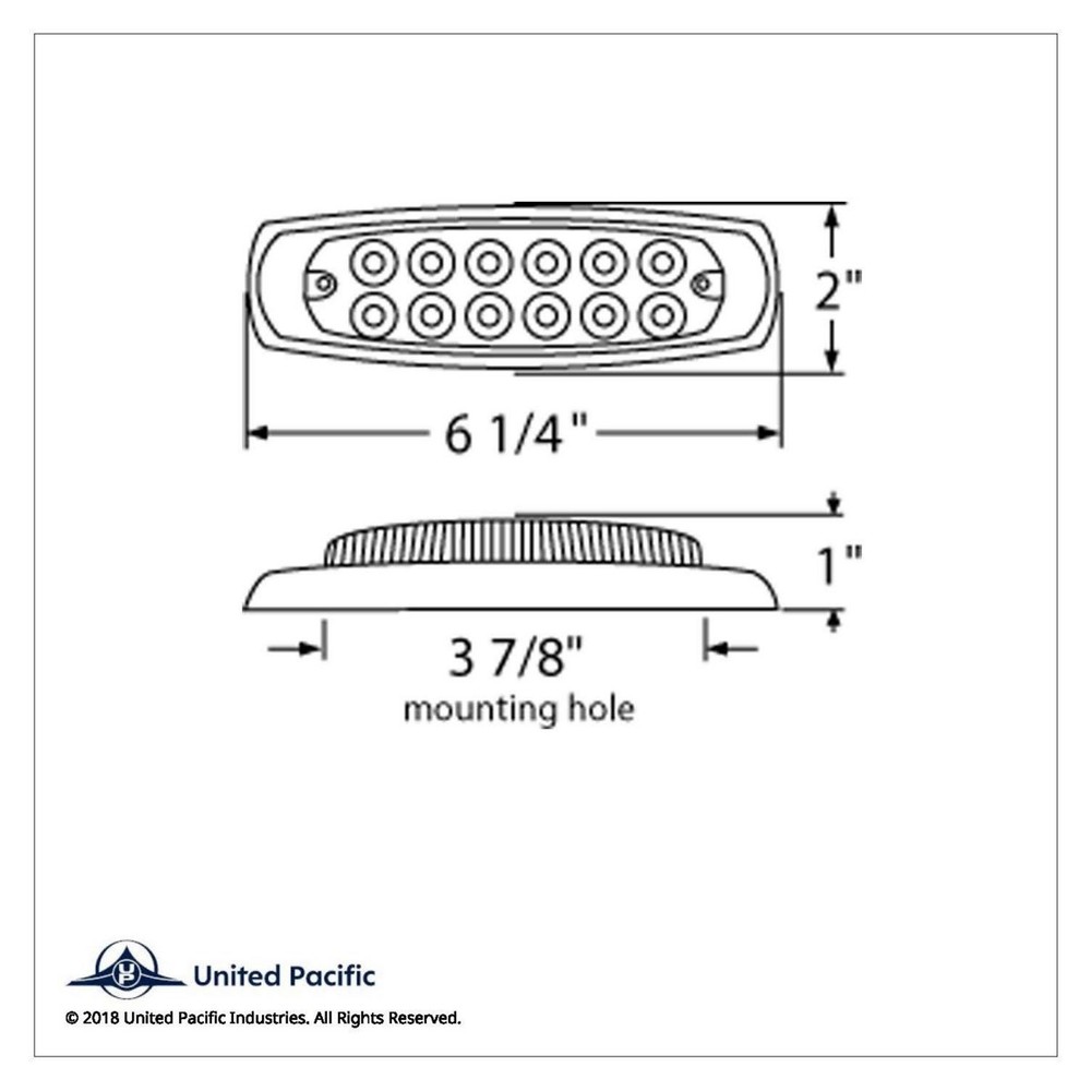 Amber LED/lens Reflector Rectangular Light With Bezel (Clearance/Marker) 12 LEDs