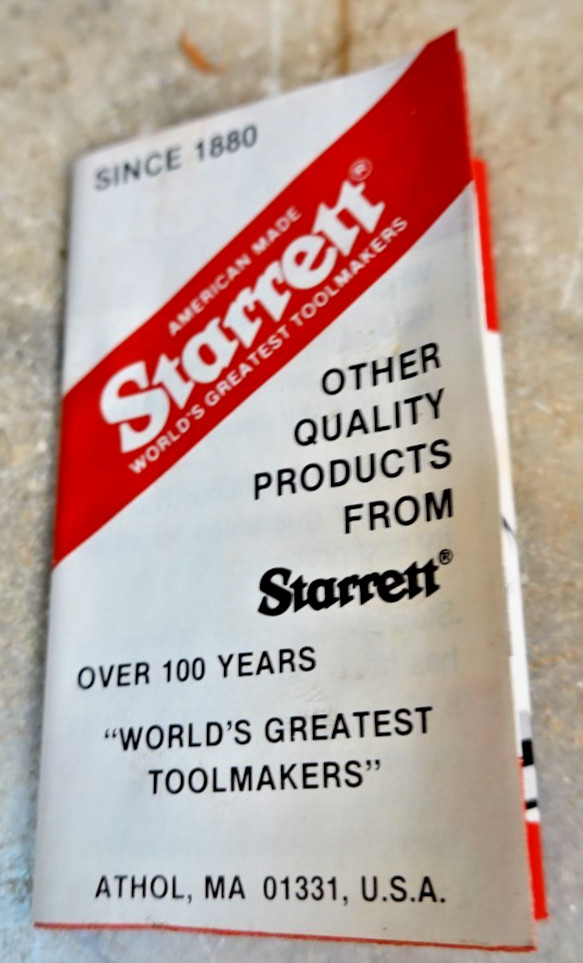 LS STARRETT MAG BASE IND HOLDER 657AA UNUSED Original Box Machinist Mechanic