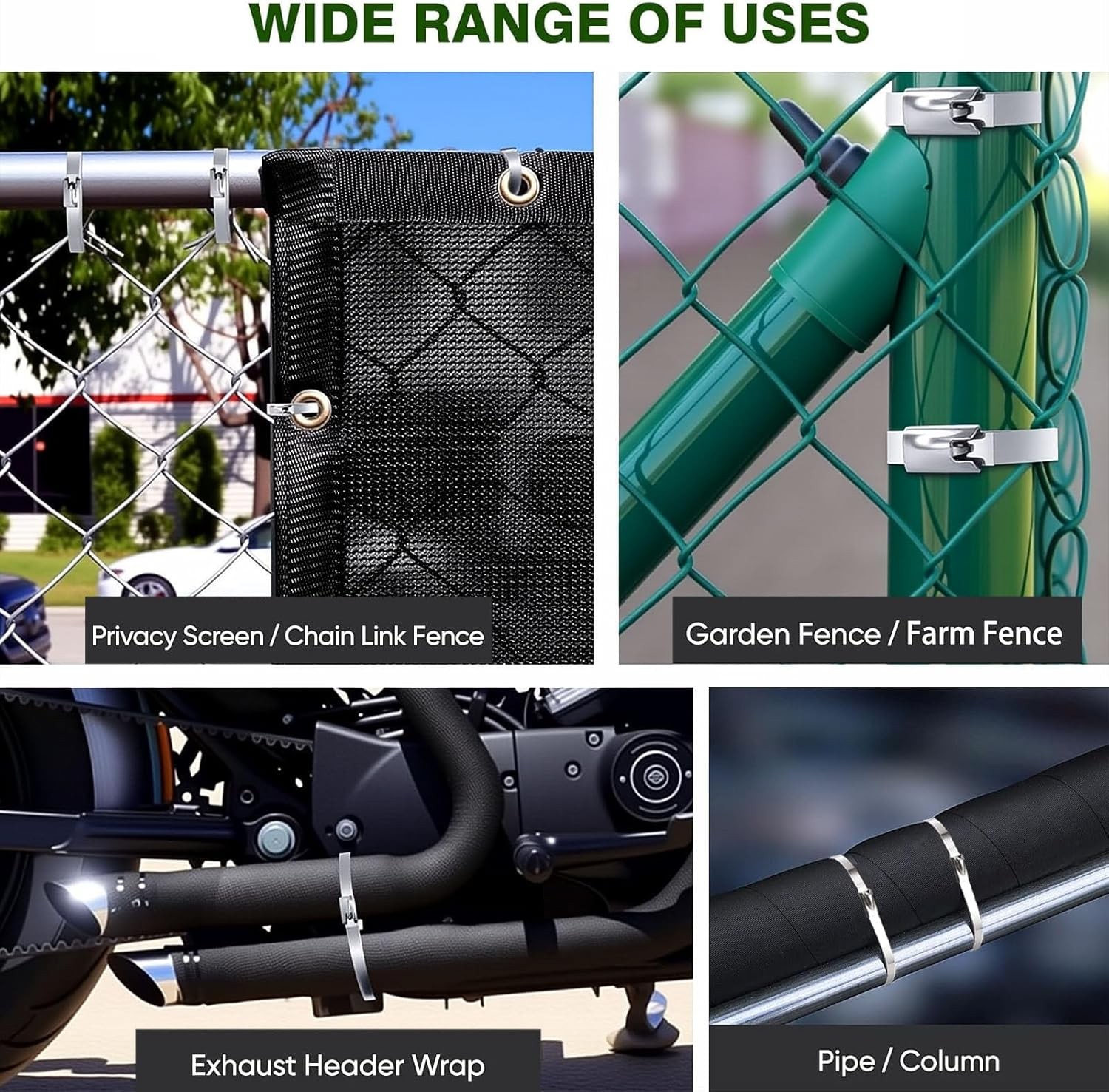 Metal Zip Ties with Stainless Steel Cable Tie Gun, Special Tool For Silver