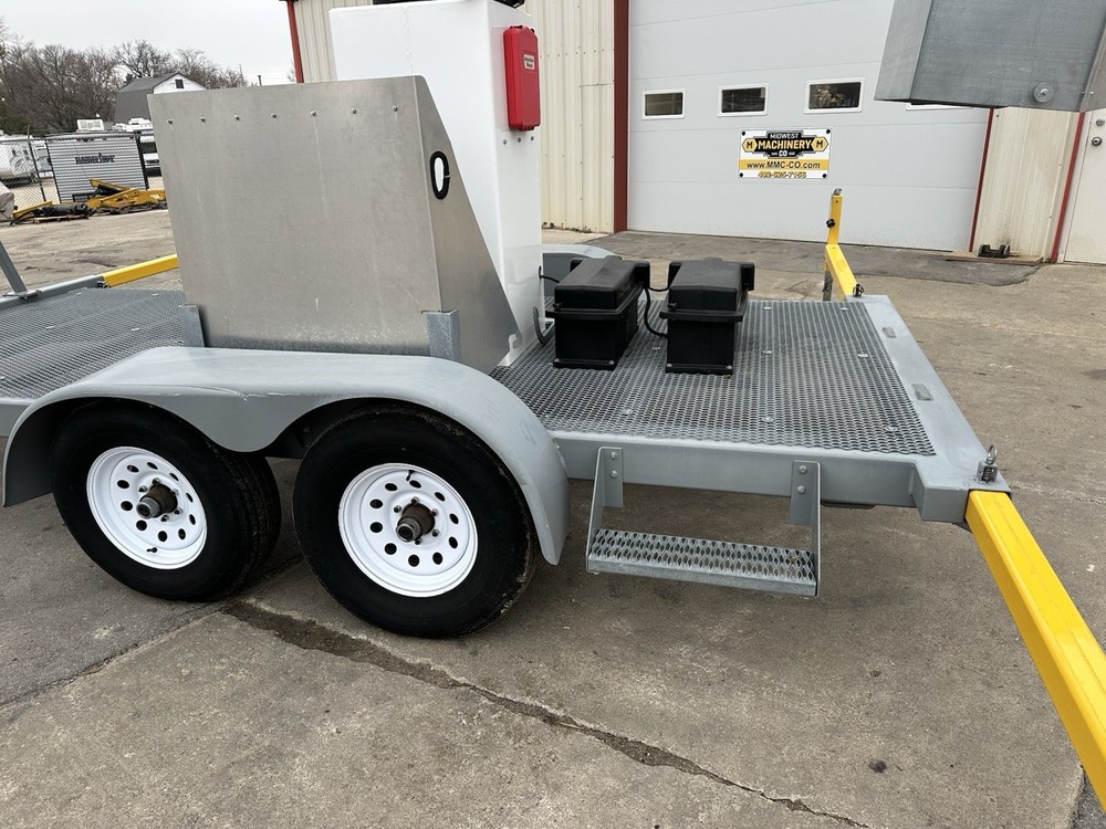 Trash Rocket TR-5000 Trailer mounted hydraulic trash chute extends 50'
