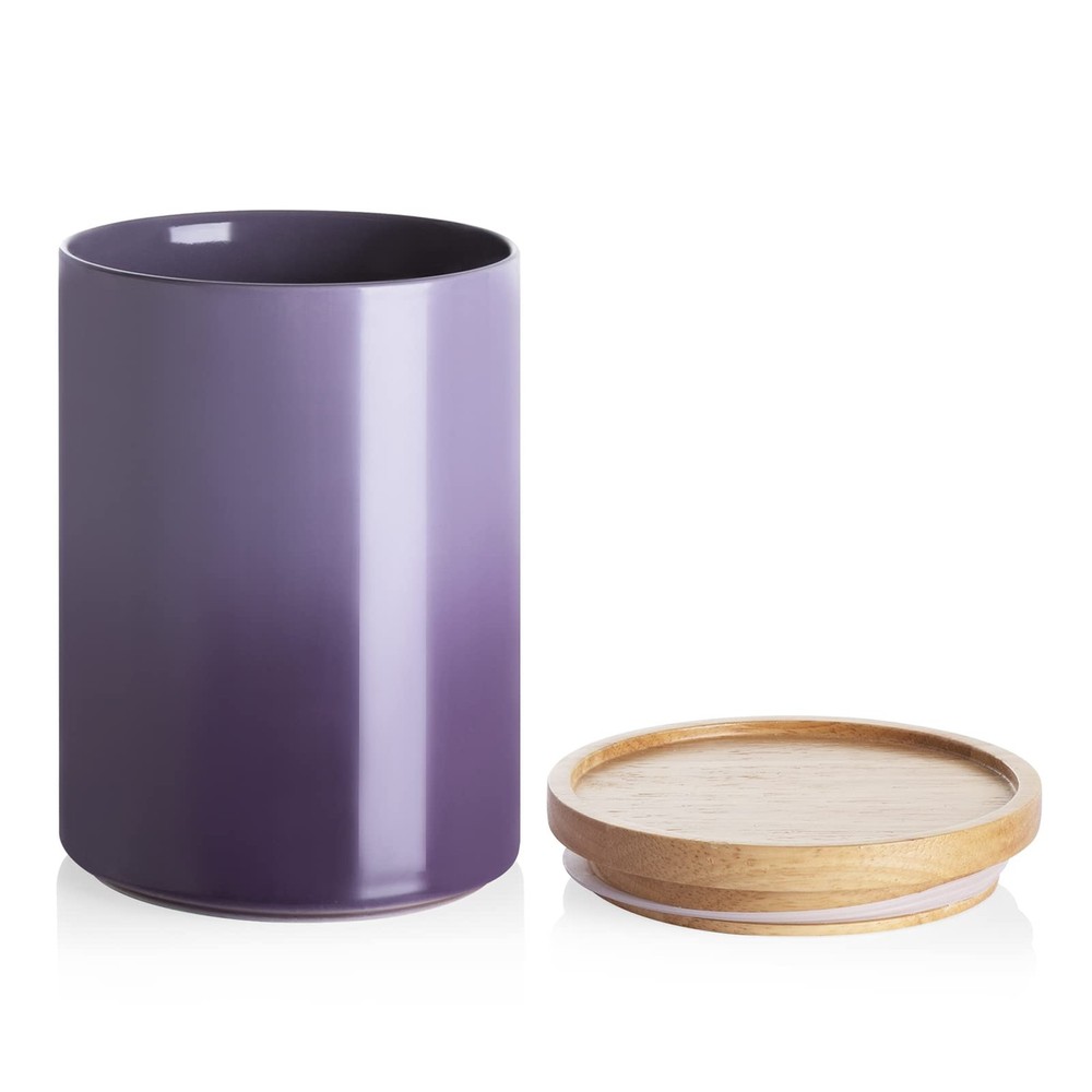 Sweejar Ceramic Food Storage Jar, Stackable Kitchen 58 Fl Oz, Gradient Purple