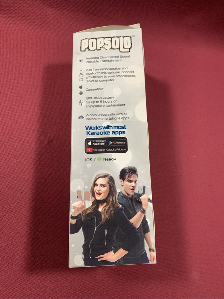 Pop Solo Bluetooth Karaoke Microphone - Black