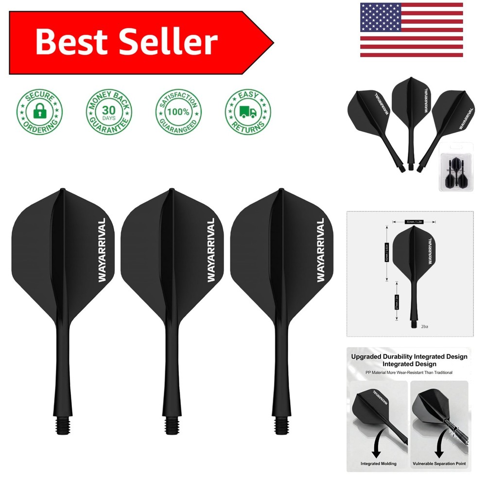 Lightweight Integrated Dart Flights - Quick 1-Second Setup, Perfect for Home Fun