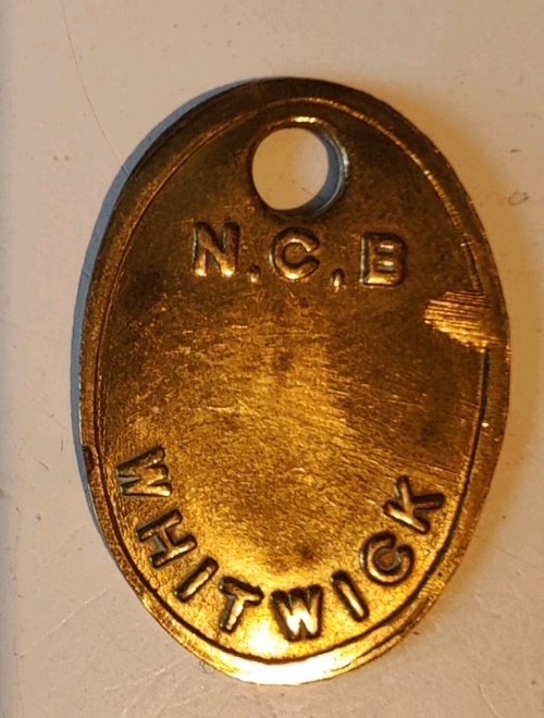 Whitwick Colliery Pit Mining Check Tally marked NCB Whitwick