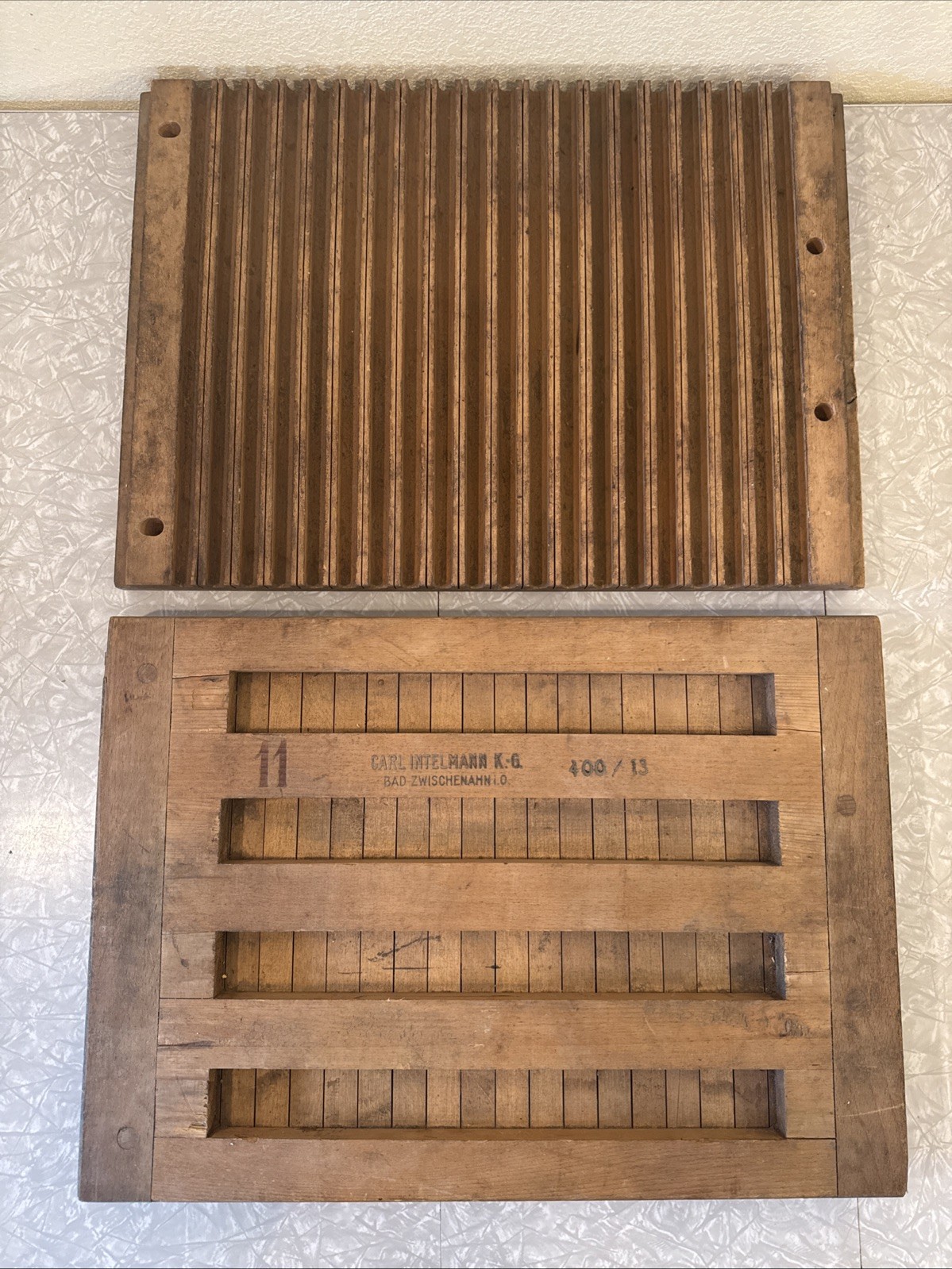 Vintage Antique Wood Tobacco Cigar Mold Press Carl Intelmann