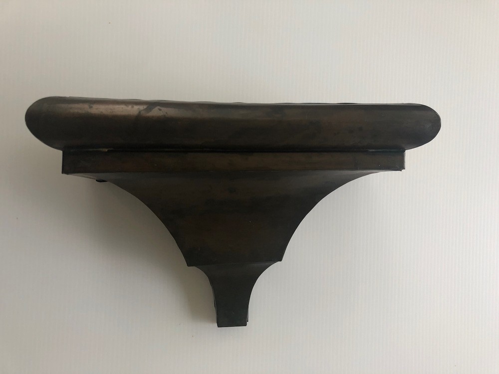 Vintage Architectural Distressed Tin Shelf.