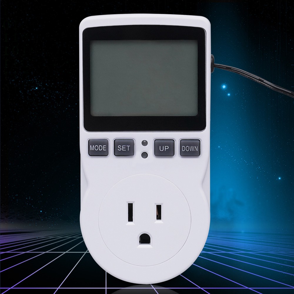 Digital Thermostat Outlet Plug Temperature Controller Socket Heating Cooling