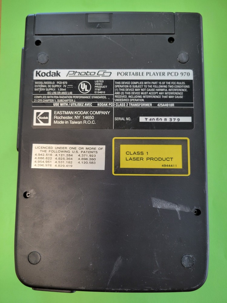 Kodak Photo Cd Player Pcd 970- Untested