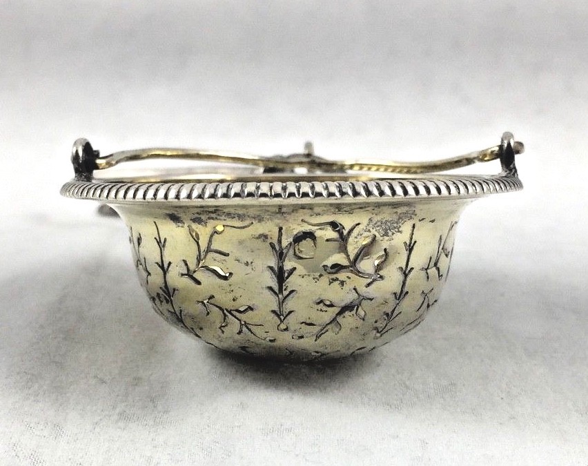 French Sterling Tea Strainer 1 7/8" diameter