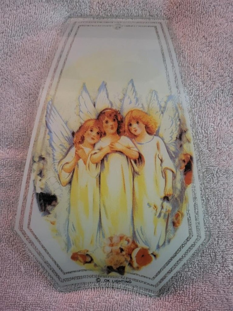 Vintage OK Lighting THREE ANGELS Touch Lamp Replacement Panel