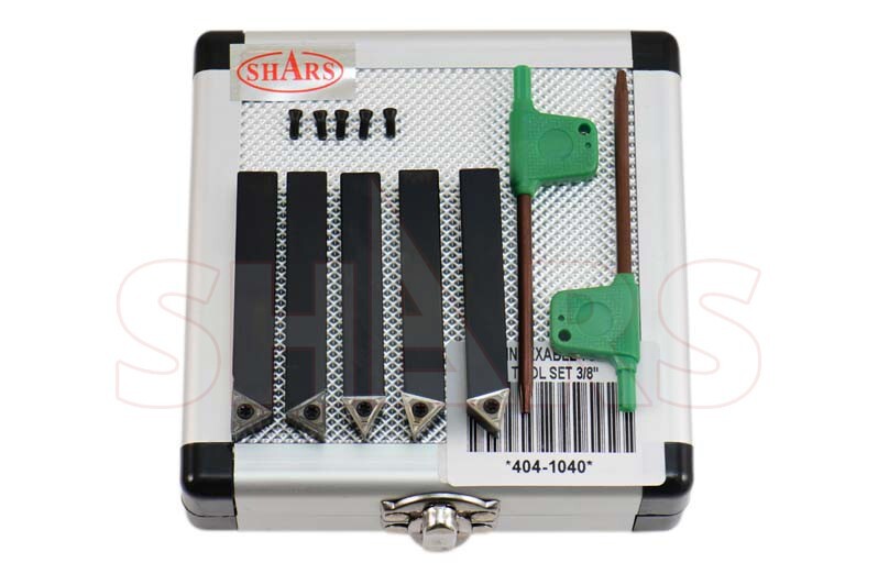 SHARS 5PC 3/8" INDEXABLE TURNING TOOL BIT + INSERTS + CERTIFICATE ^]