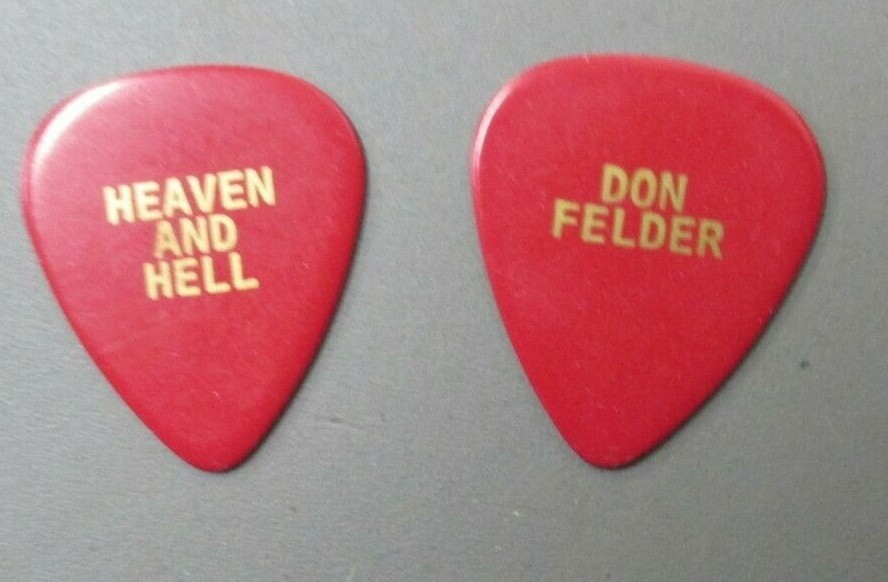 Eagles guitar pick touring pick Don Felder Heaven and Hell black AUTHENTIC !