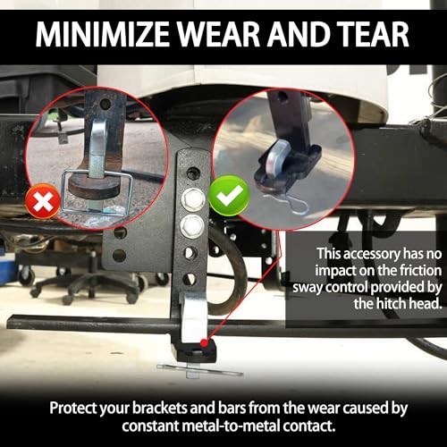 (2-Pack, Black) Sway Bracket Jacket Weight Distribution Hitch Parts 2pkBracket