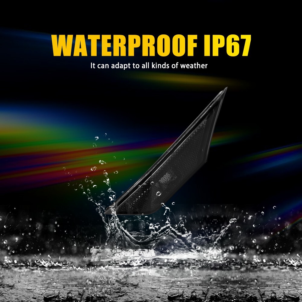 2PC For 2016-2021 Honda Civic Front LED Side Bumper Marker Smoked White LED EOA