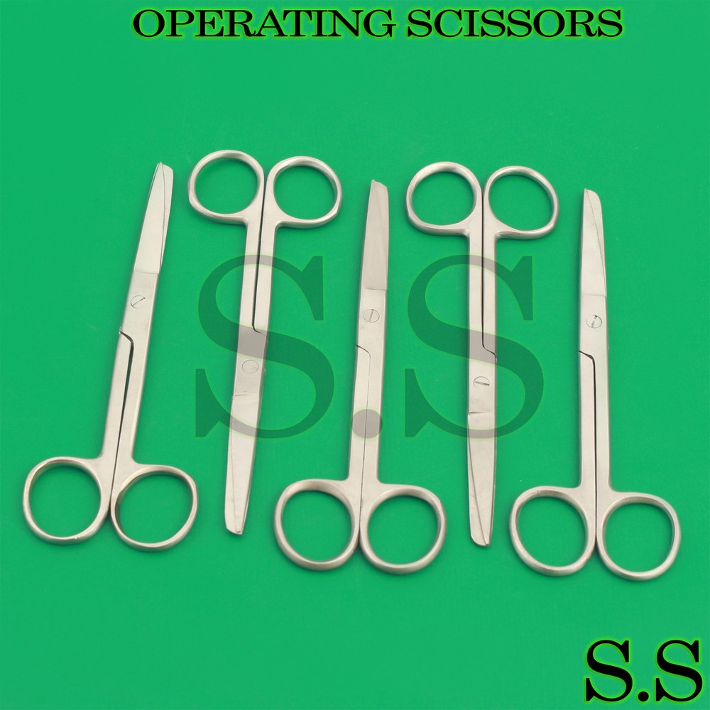 5 O.R GRADE OPERATING SURGICAL VETERINARY SCISSORS SHARP BLUNT 5.5" STRAIGHT TIP