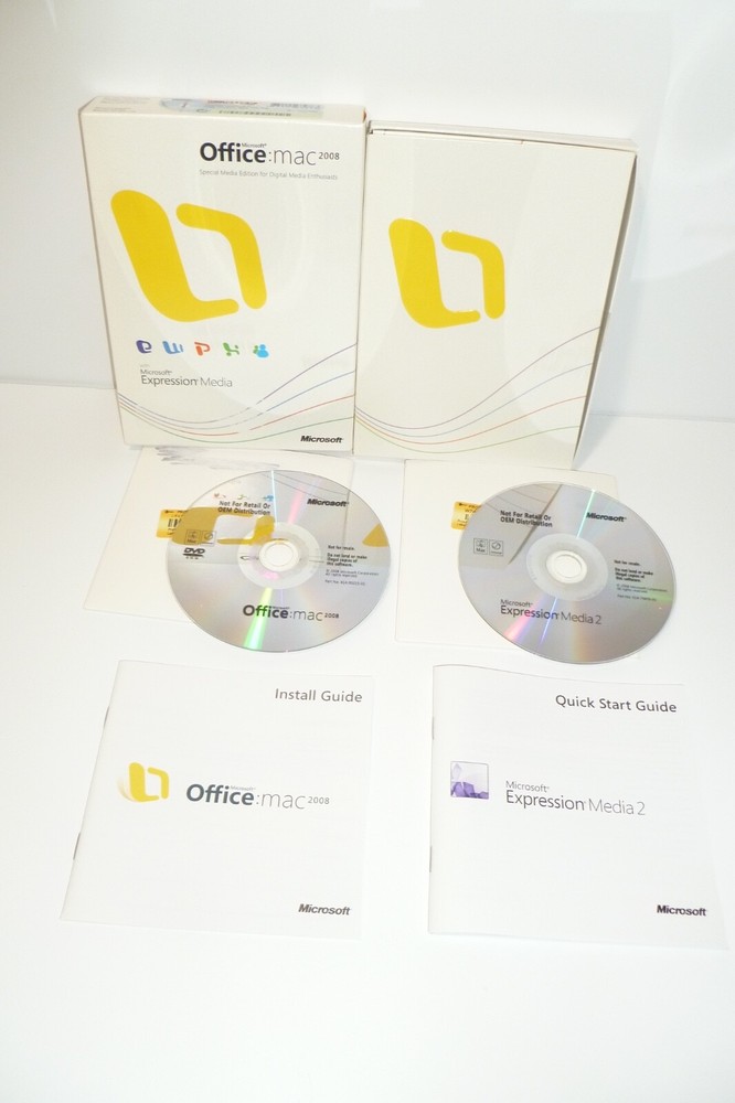 Microsoft Office Mac 2008 with Expression Media & Product Key (Software)