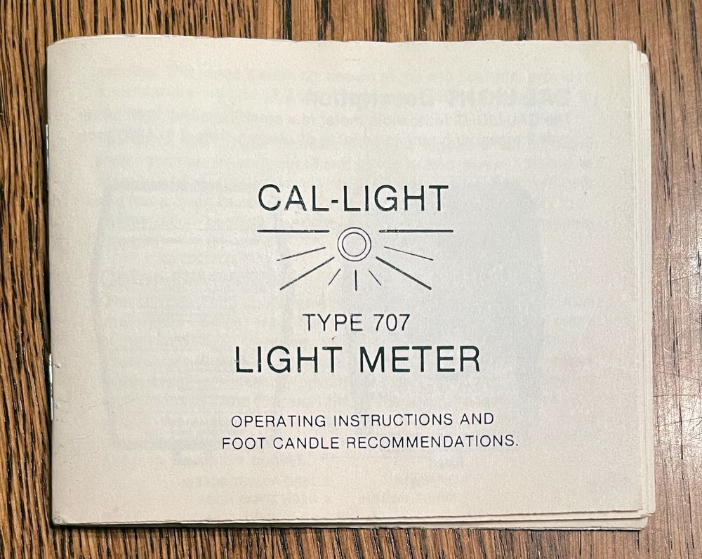 Caltemp type 707 Light Meter with manual