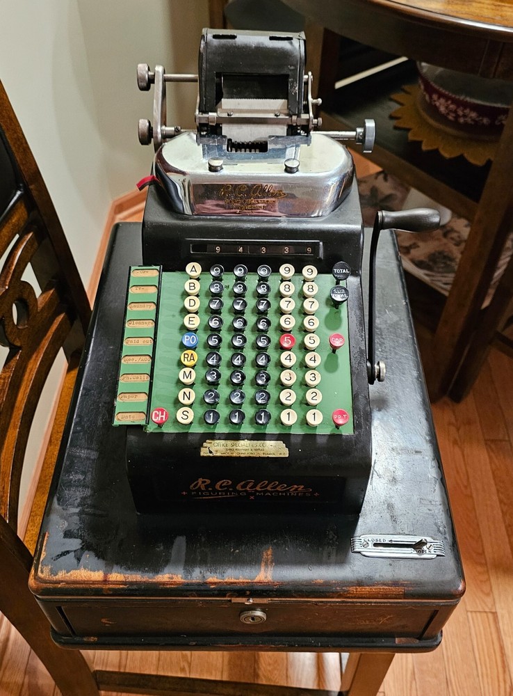 Vintage R.C. Allen Cash Register Adding Machine