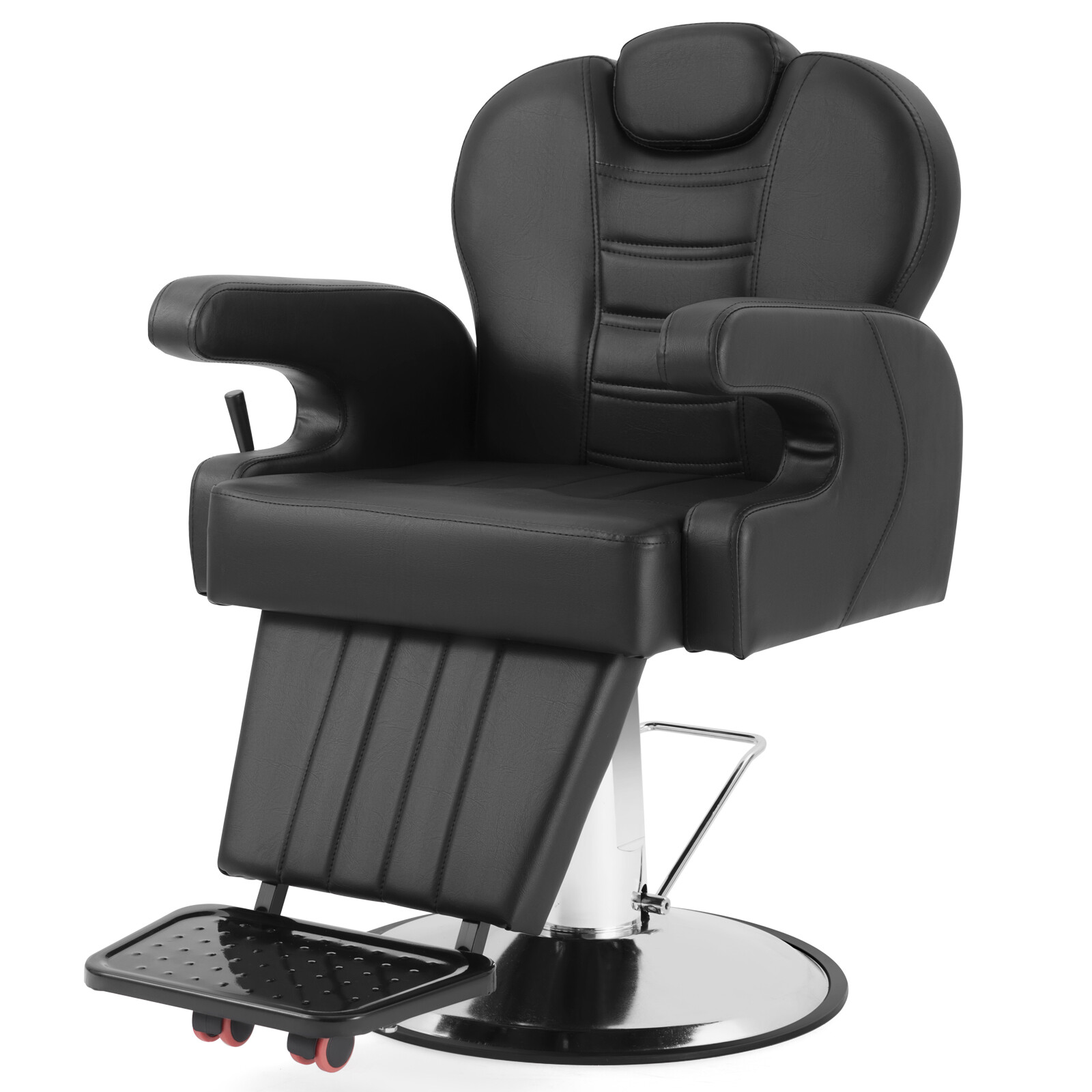 Black All Purpose Heavy Duty Recline Barber Chair Hydraulic Salon Beauty Stylist