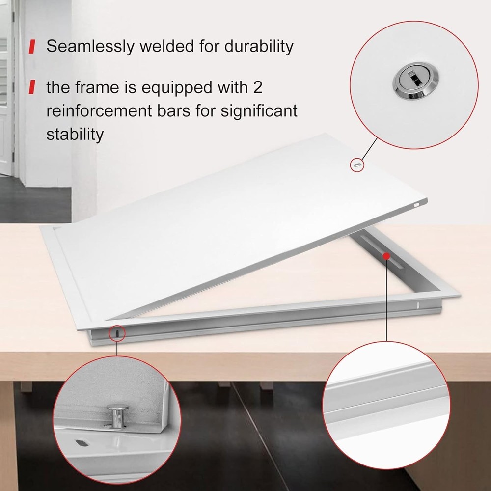 24x24 Metal Drywall Access Panel - Rust-Resistant, Modern