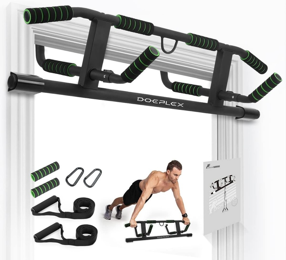 Doeplex Multi-Grip Pull-Up Bar with Smart Hook Technology