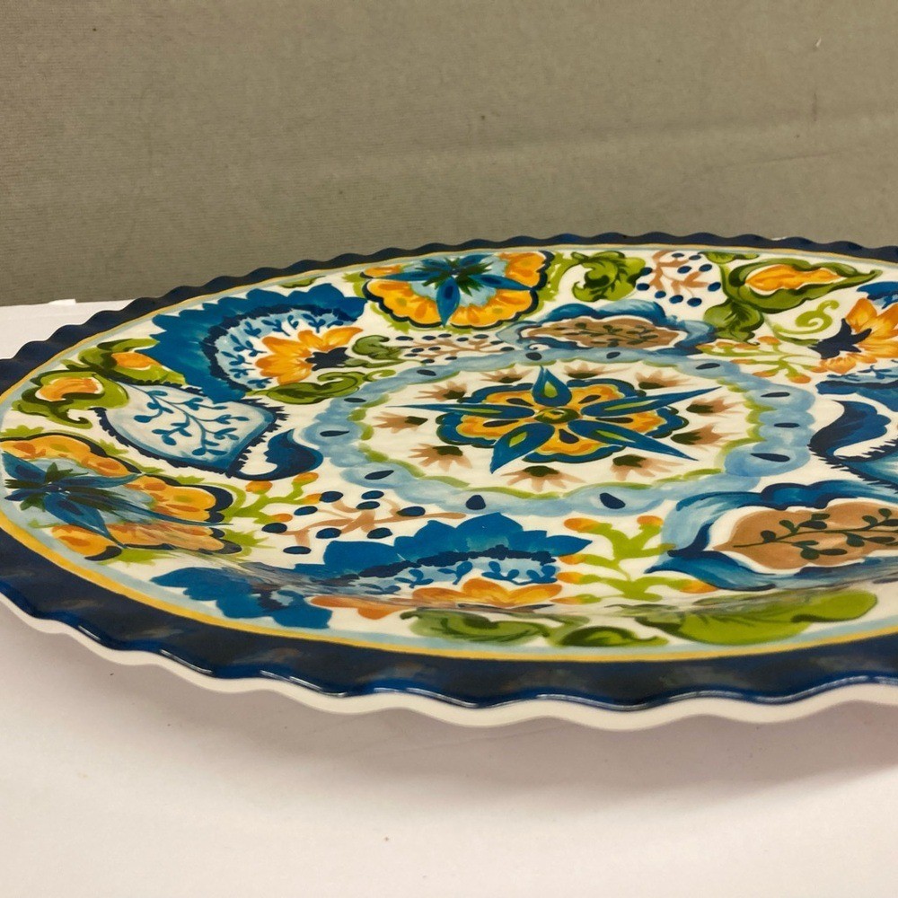 Rustic Serveware Set - Blue Melamine