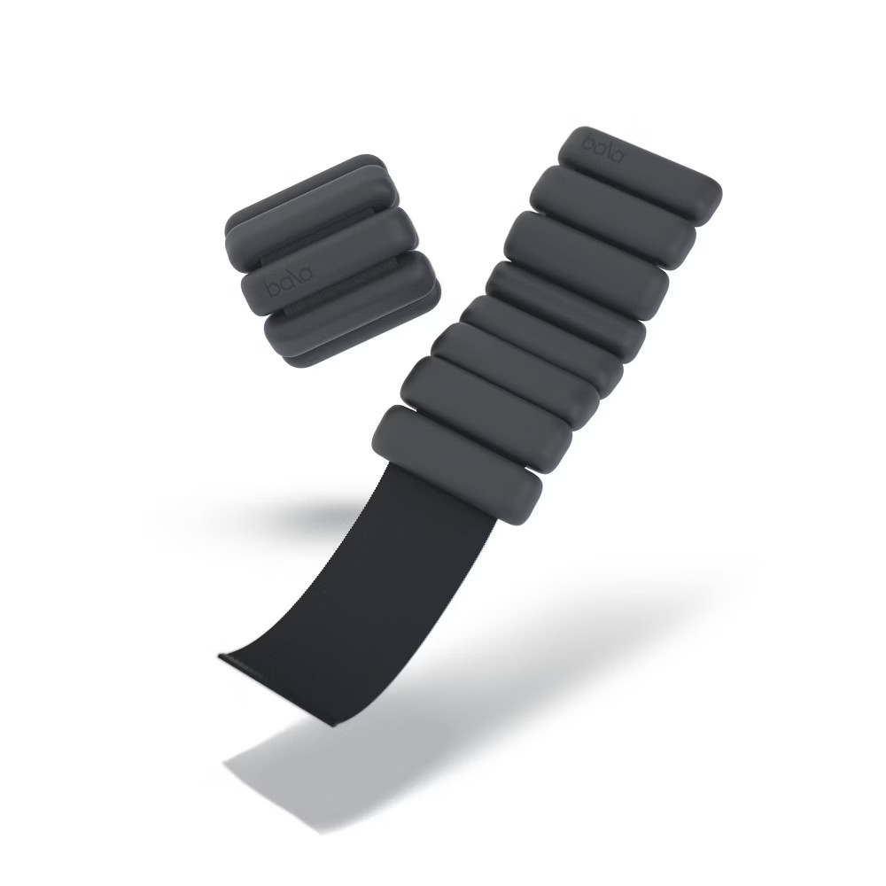 Bala Bangles 2pc Wrist & Ankle Weight Set - Charcoal 2lb: Adjustable