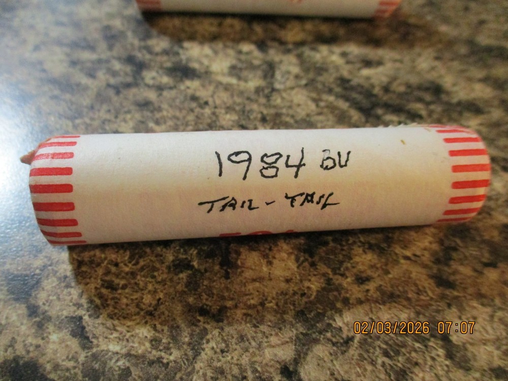 1984 OBW LINCOLN CENT ROLL TAIL-TAIL    X