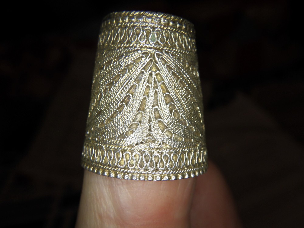 Thimble Filigree fine silver  Israel