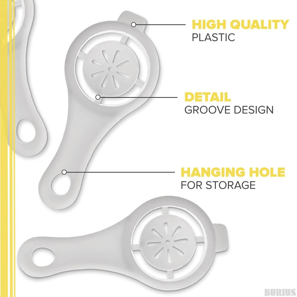 3-PACK Tool Yolk White Separator - Egg Divider Strainer ---, Plastic