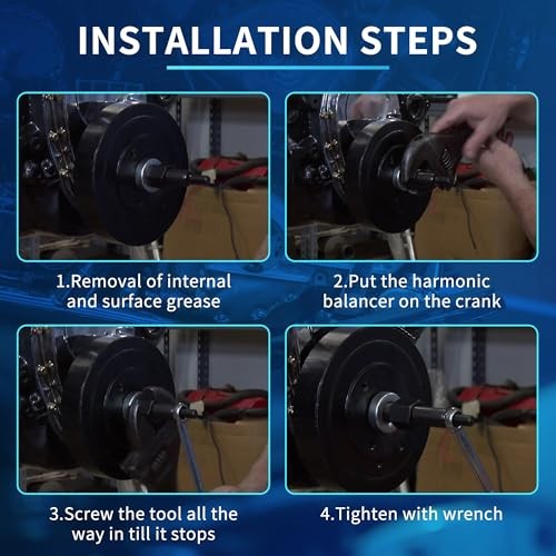 66515 Harmonic Balancer Installation Tool Compatible with Chevy SBC BBC Cranks