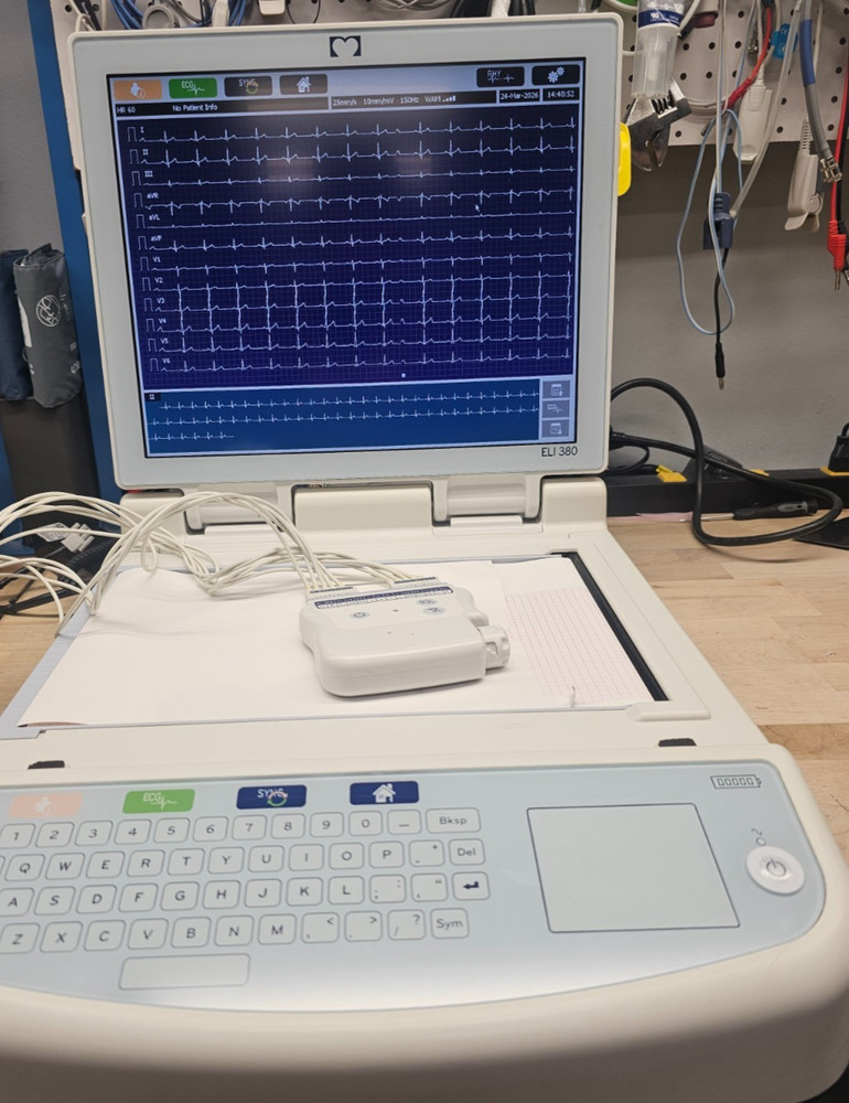 ✅Mortara Eli 380 ECG w/Wireless Module, Biomed Tested ✅