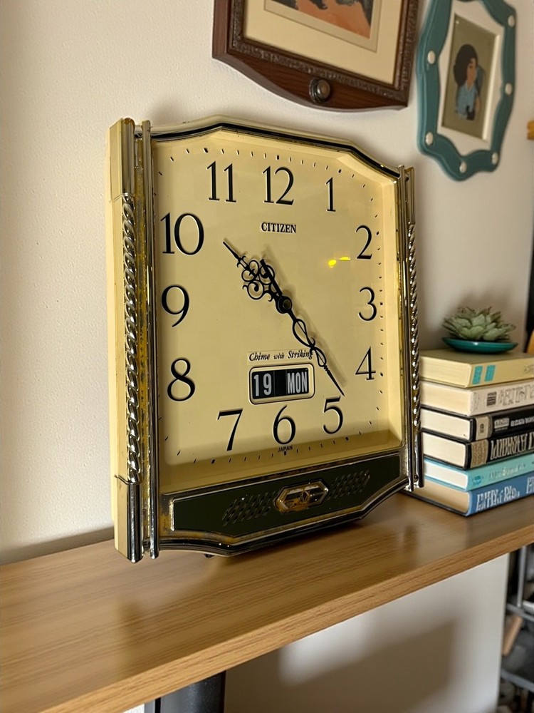 Vintage Citizen Chime Striking Wall Clock Japan